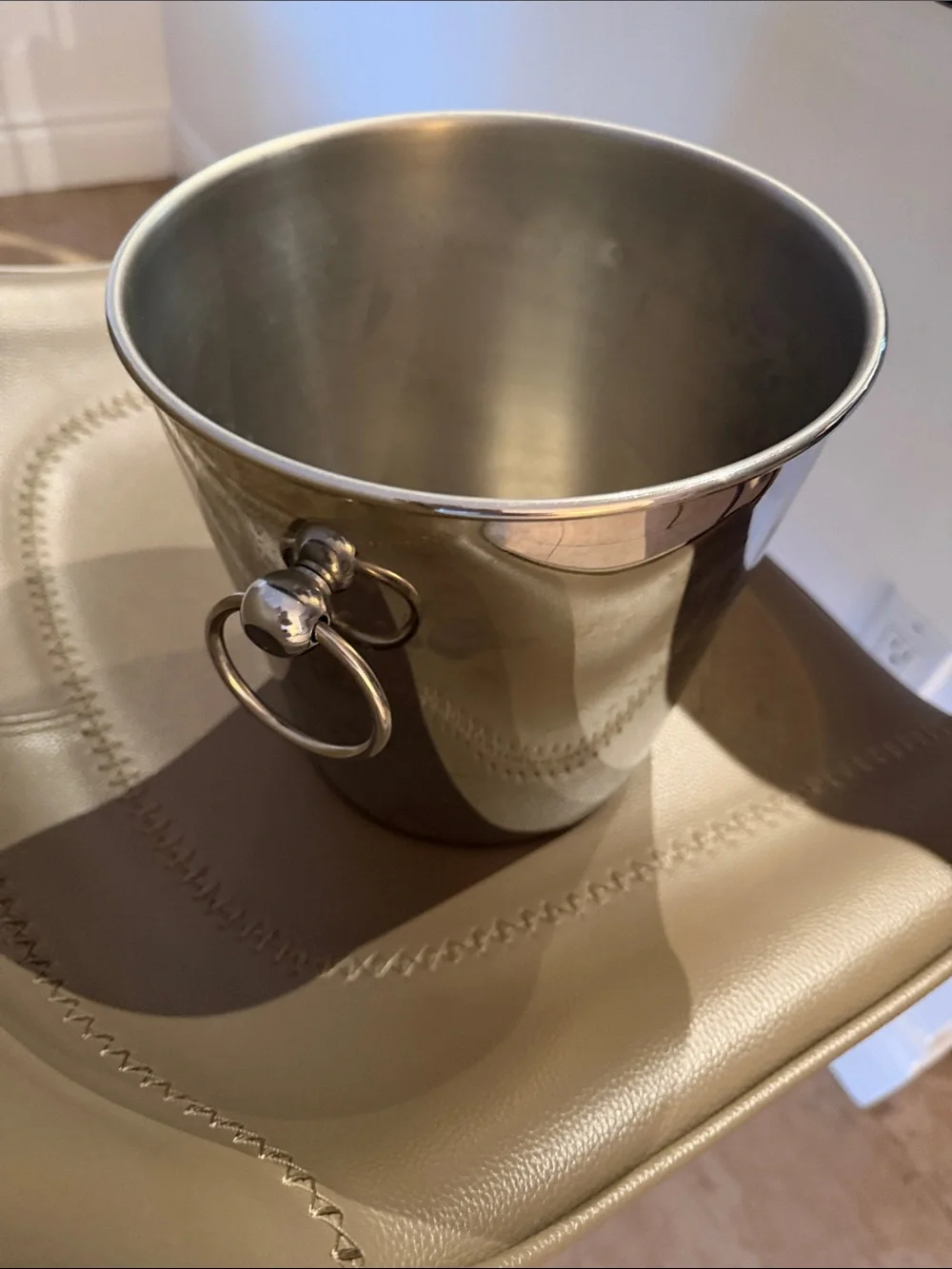 Williams Sonoma Polished Stainless Steel Ice Bucket